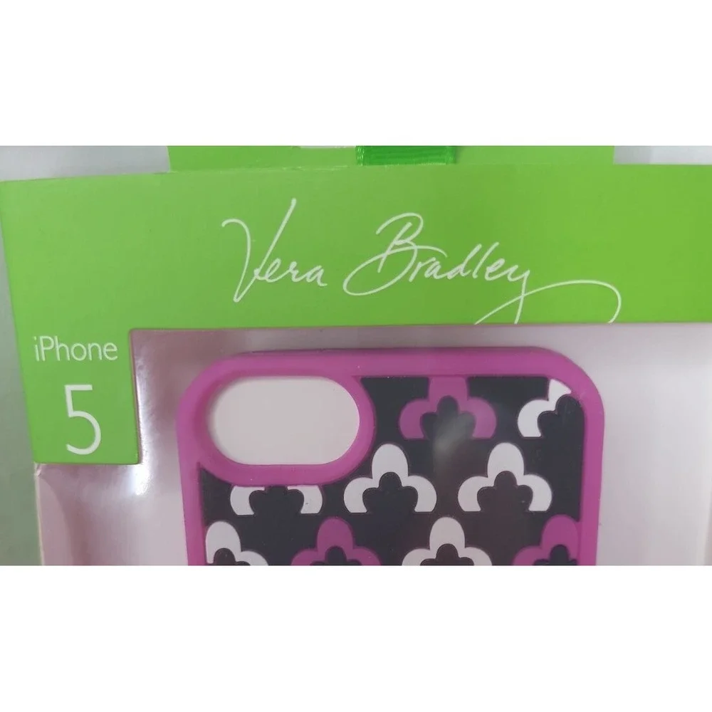 Vera Bradley Flexible Frame Phone Case for IPhone‎ 5 Cranberry Magenta New Gift
